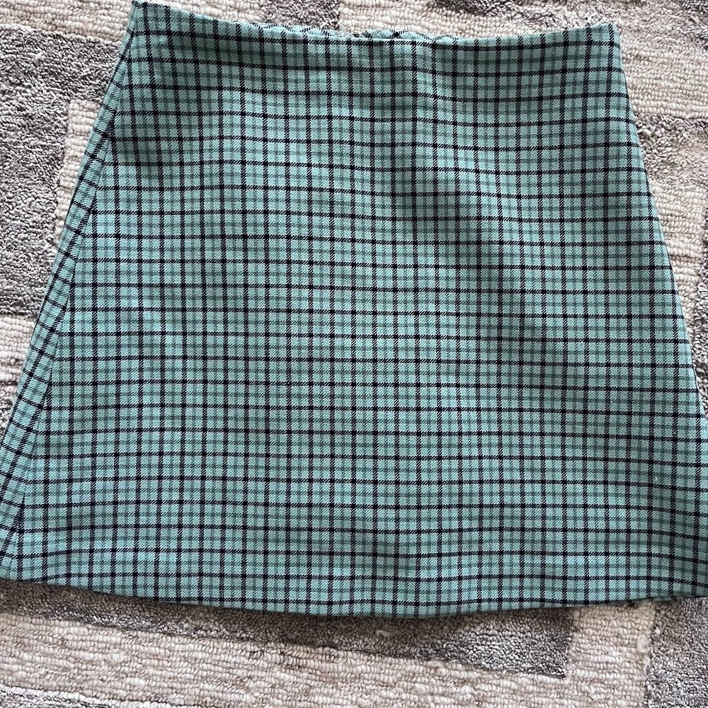 Aritzia high waited a-line mini skirt - stretch flannel